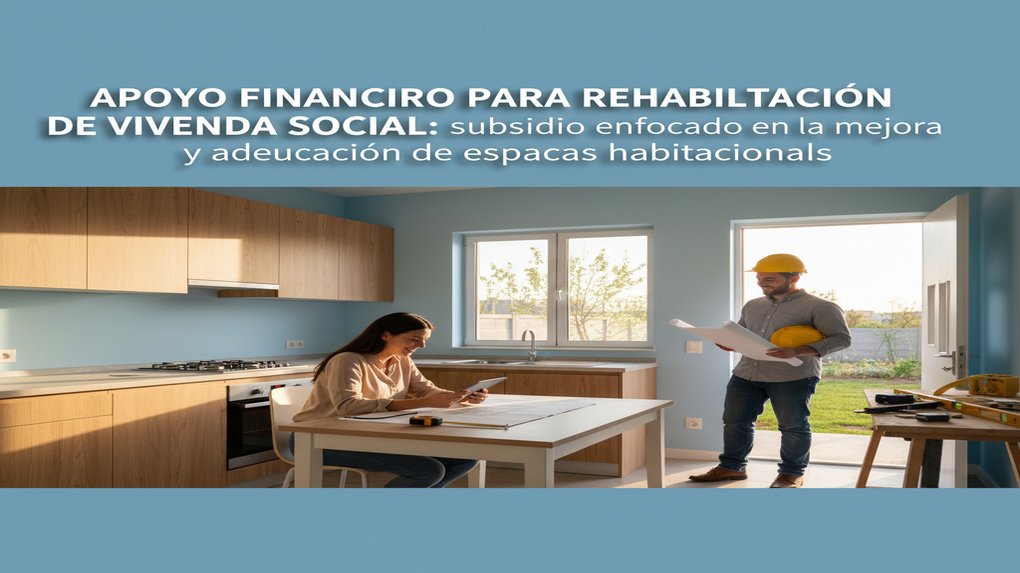 Apoyo Financiero para Rehabilitación de Vivienda Social: subsidio enfocado en la mejora y adecuación de espacios habitacionales